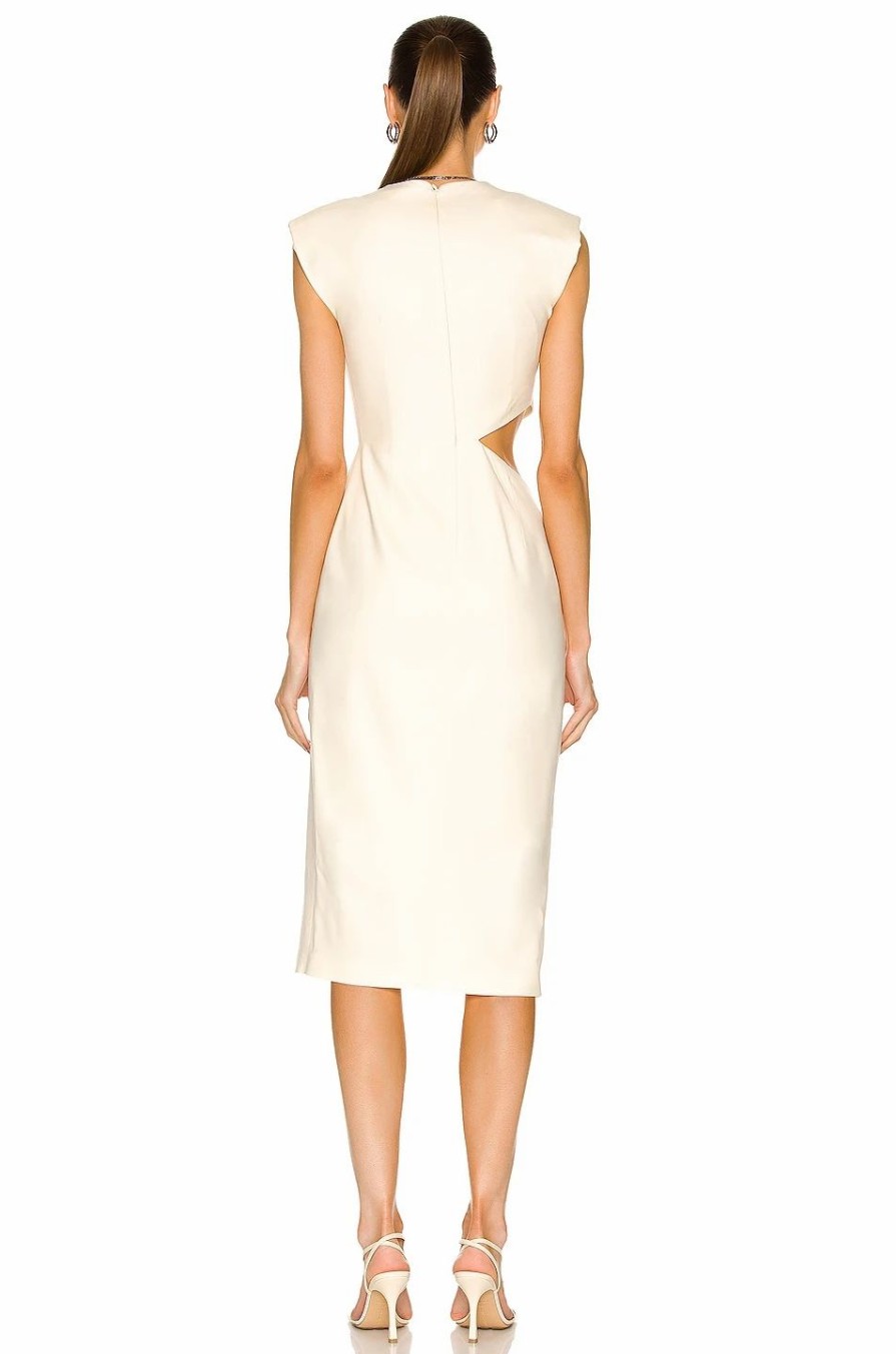 Online * Zeynep Arcay Wool Midi Cutout Dress