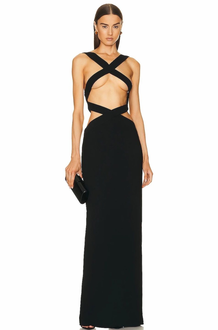 Best * Monot Criss Cross Bandage Dress