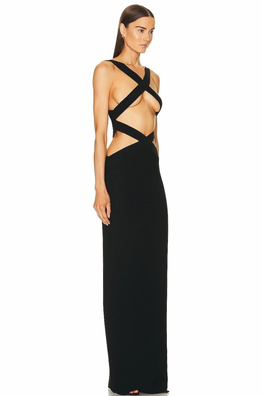 Best * Monot Criss Cross Bandage Dress