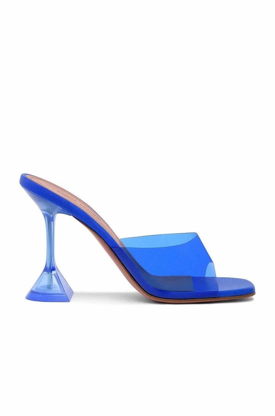 New * Amina Muaddi Lupita Glass Mule