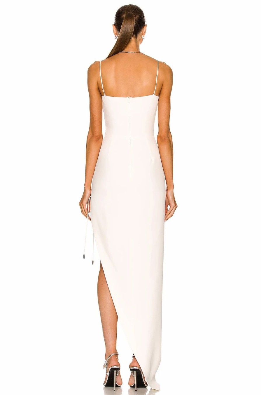 Online * David Koma High Slit Lace Up Gown