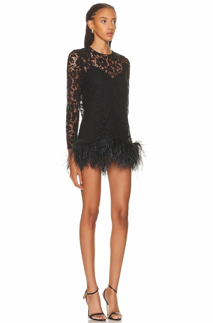 Best * Valentino Lace Top With Feathers