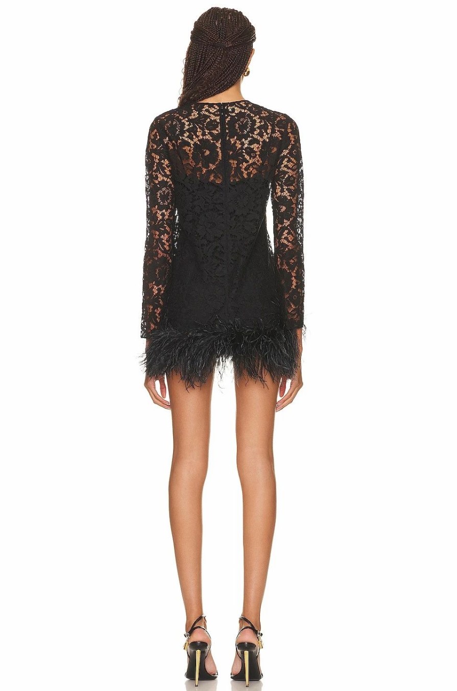 Best * Valentino Lace Top With Feathers