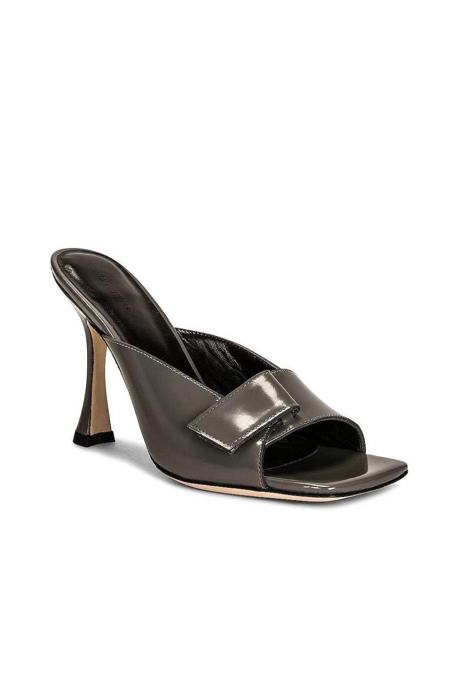 New * By Far Olivia Semi Patent Leather Heel