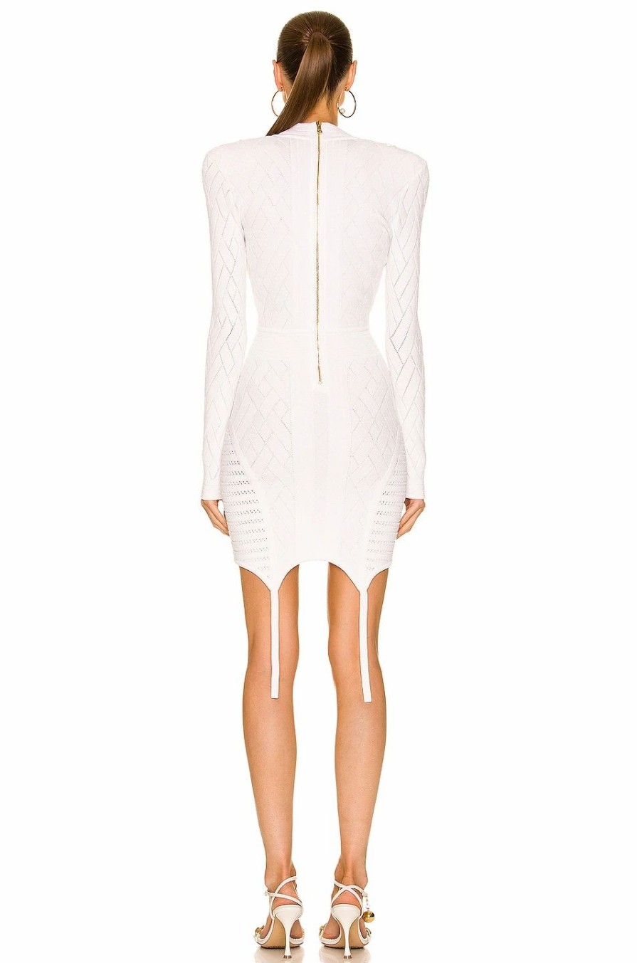 New * Balmain Laced Mini Dress