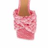 New * Bottega Veneta Raffia Stretch Flat Mules