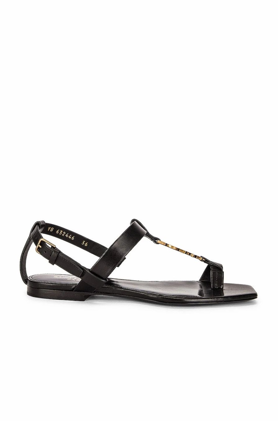 Clearance * Saint Laurent Cassandra Flat Sandals