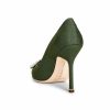 Hot * Manolo Blahnik Linen Hangisi 105 Heel