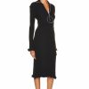 Hot * Paco Rabanne Long Sleeve Midi Dress