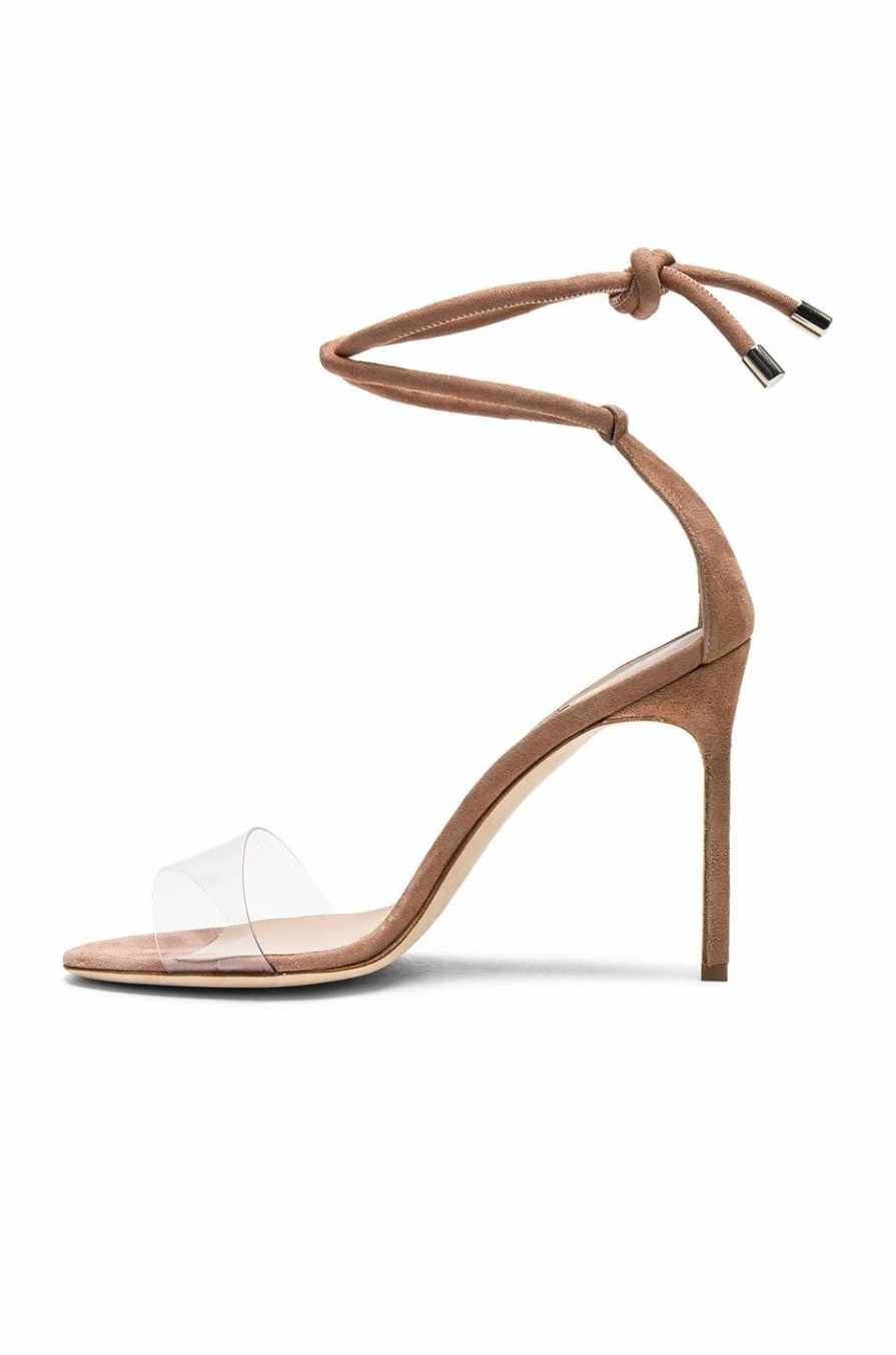 Clearance * Manolo Blahnik 105 Suede Estro Sandals