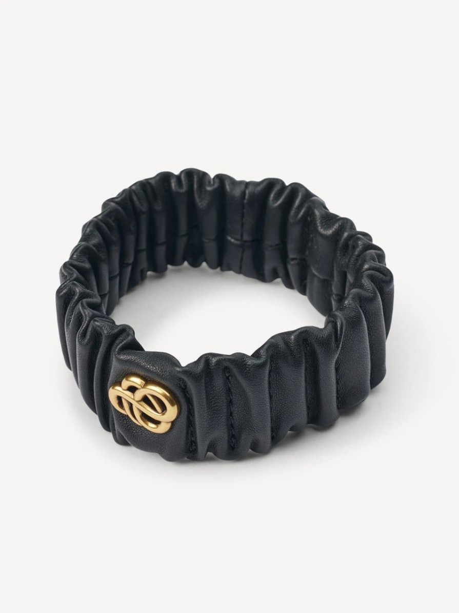 Online * Evelo Leather Wrist Bands Black