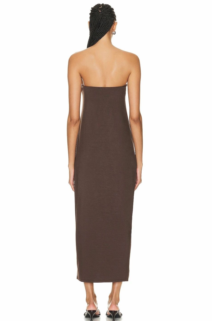 Best * Enza Costa Luxe Knit Strapless Maxi Dress