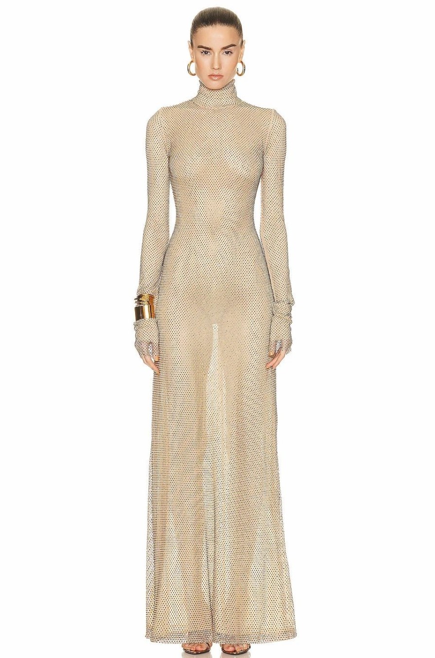 Wholesale * Laquan Smith Mock Neck Column Gown