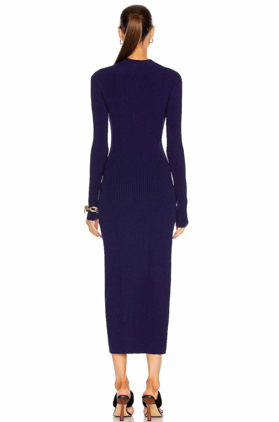 Online * Nicholas Acantha Knit Twist Front Long Sleeve Midi Dress