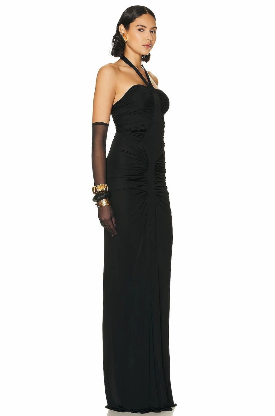 Wholesale * Saint Laurent Halter Neck Maxi Dress