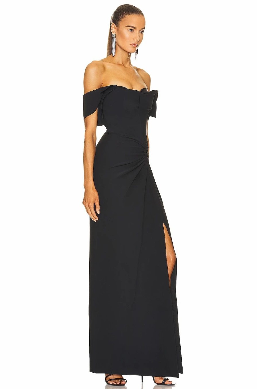 New * Alexander Mcqueen Off Shoulder Long Dress