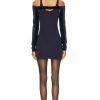 Clearance * David Koma Velvet Overlayer Tank Mini Dress