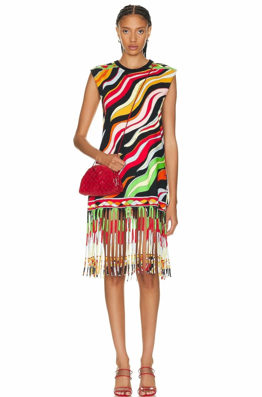 Online * Emilio Pucci Jersey Fringe Dress