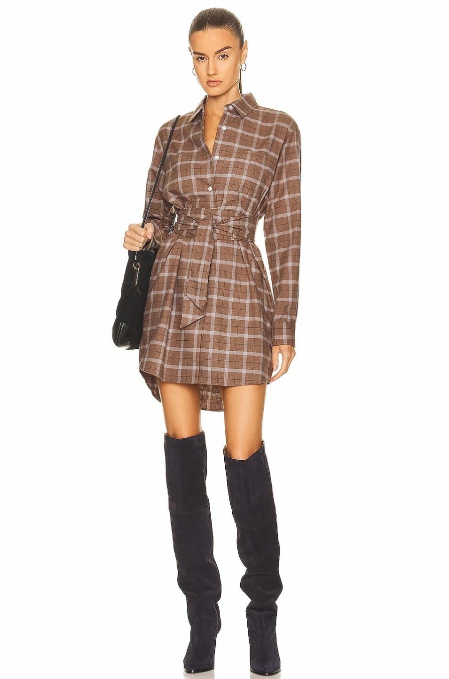 Wholesale * Marissa Webb Brett Lightweight Flannel U Back Mini Dress