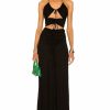 Clearance * Christopher Esber Multi Panel Disconnect Halter Maxi Dress