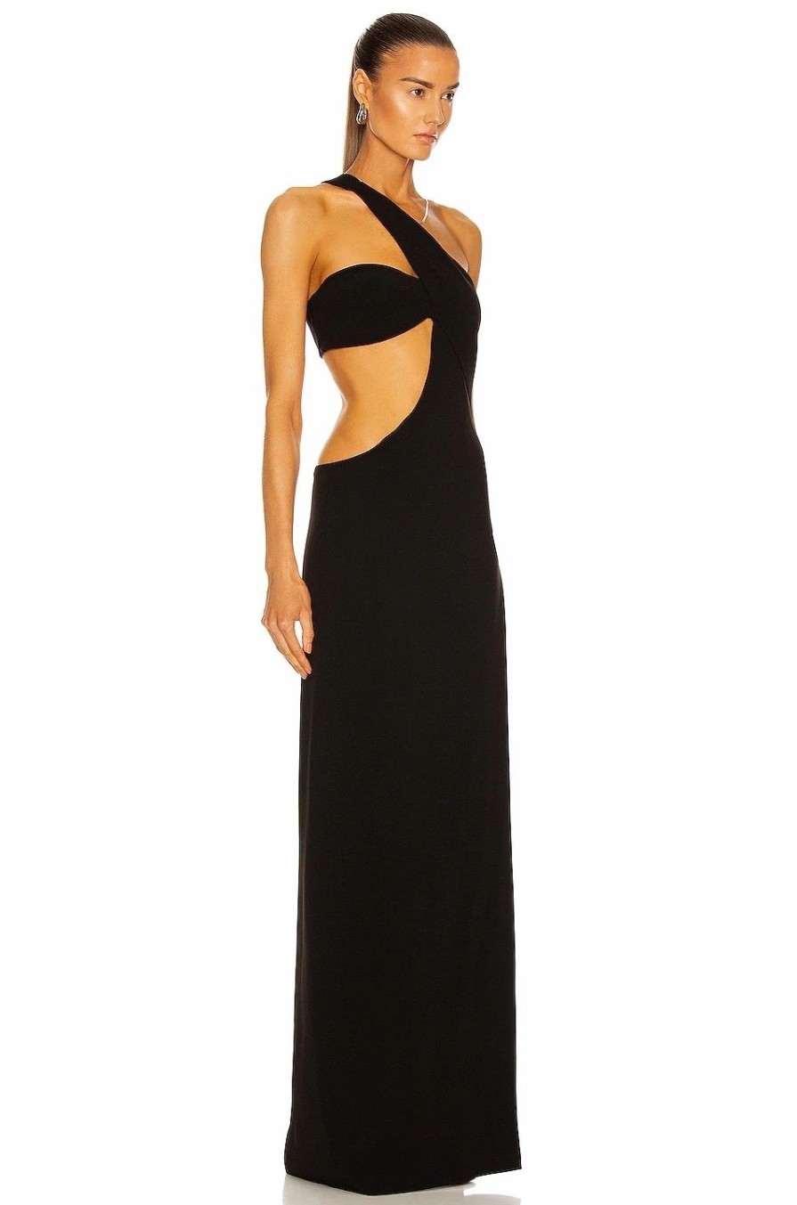 Best * Monot Cutout One Shoulder Maxi Dress