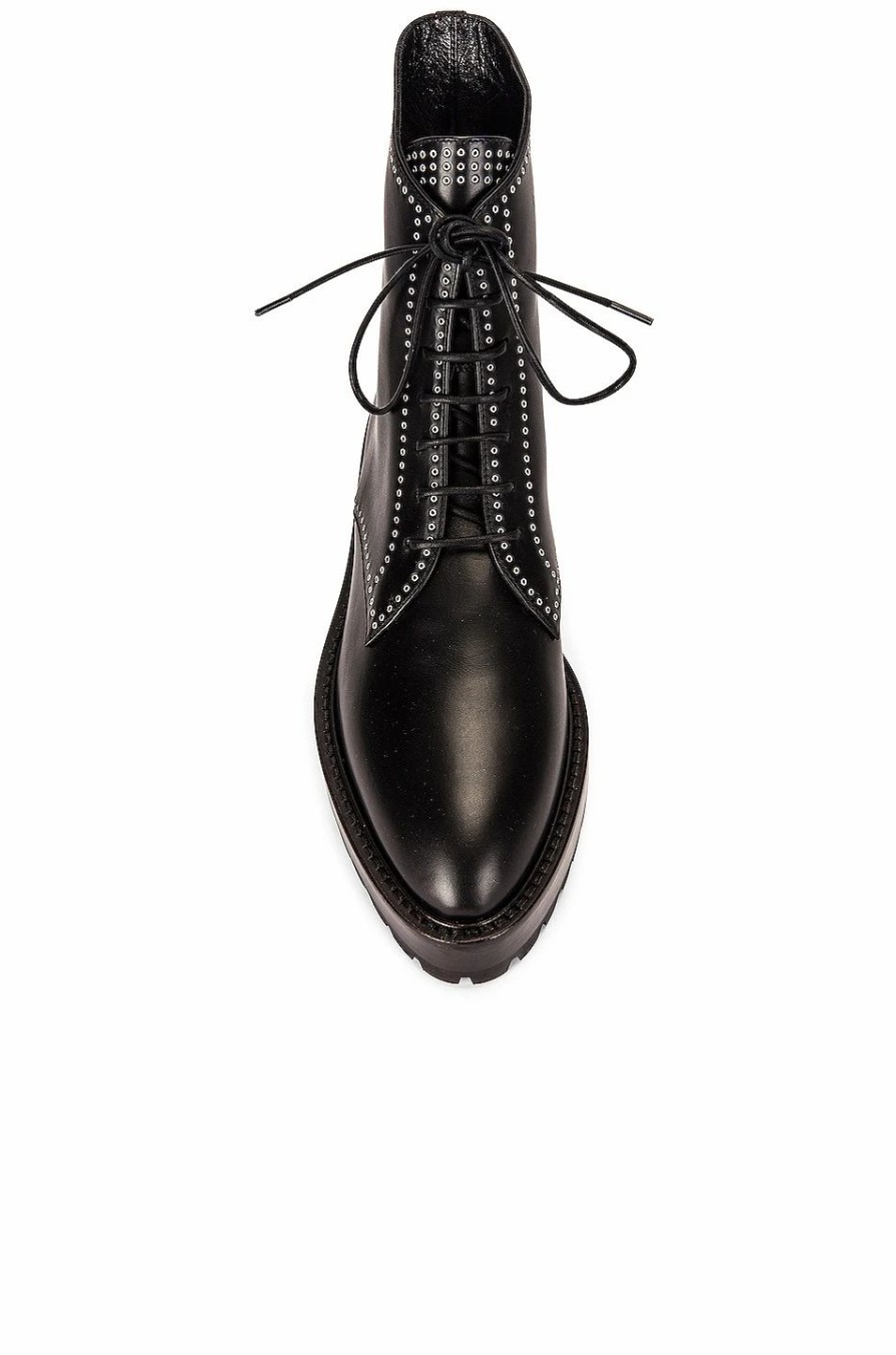 Hot * Alaia Leather Micro Oeillets Boots