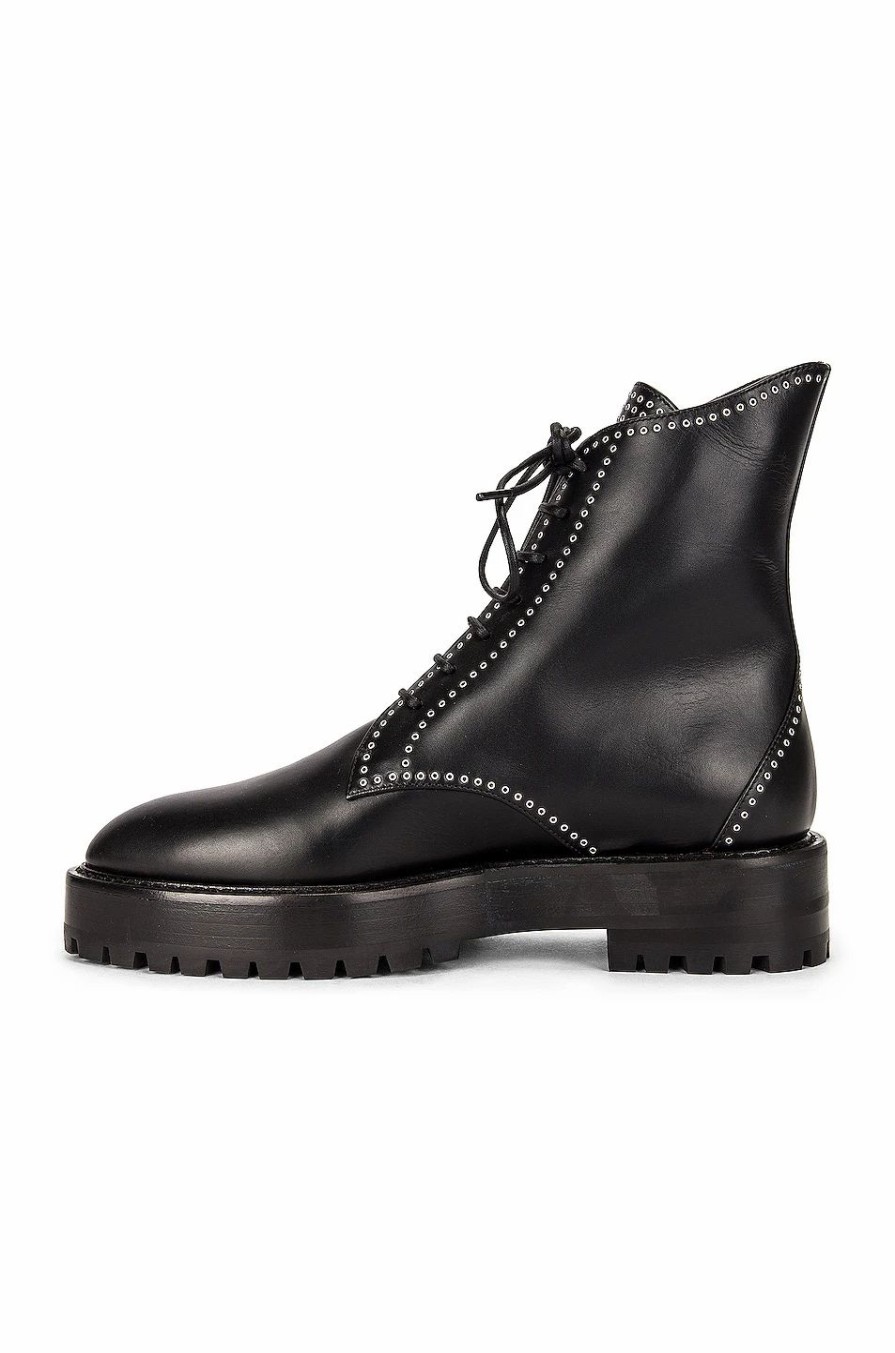 Hot * Alaia Leather Micro Oeillets Boots