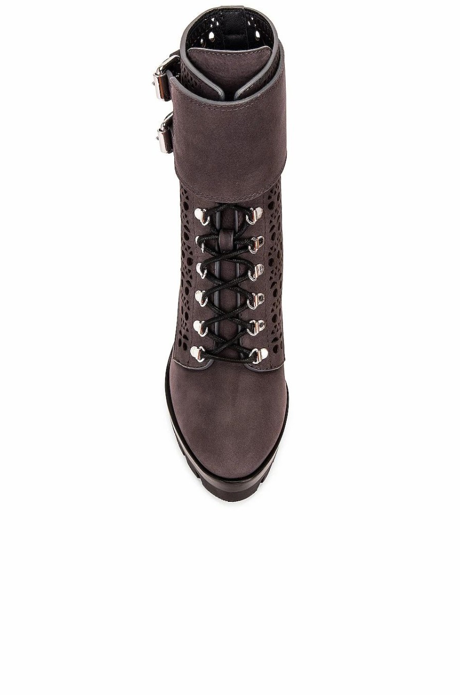 Best * Alaia Perforated Military Boots