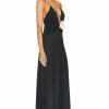 Online * Helsa Sheer Deep V Long Slip Dress