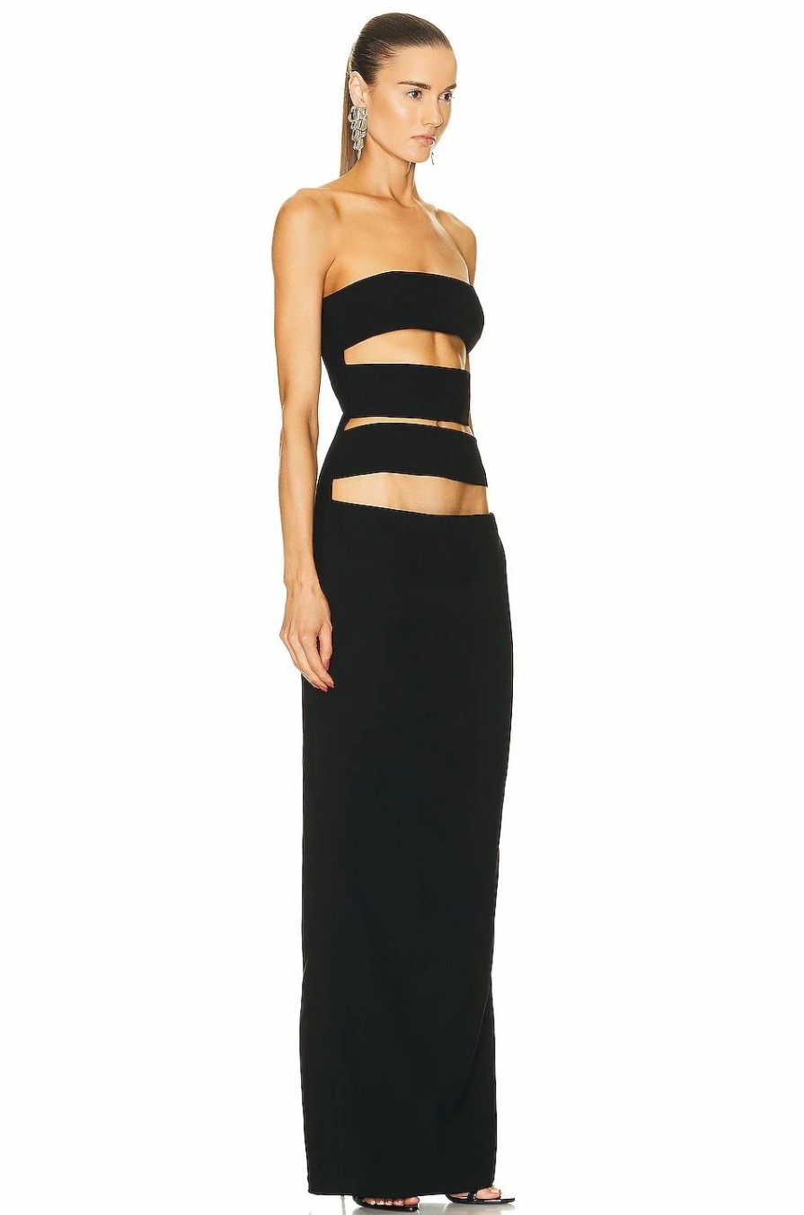 Hot * Monot Horizontal Cutout Bandage Maxi Dress