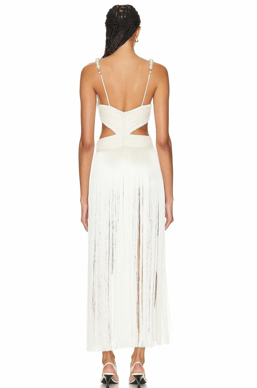 Best * Patbo All-Over Fringe Sleeveless Maxi Dress