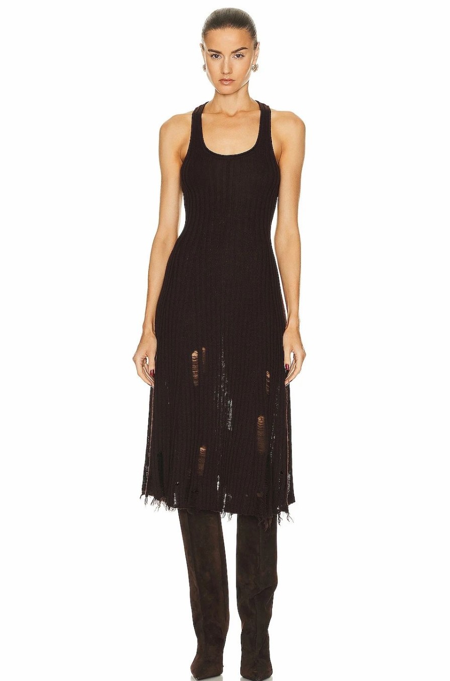 Wholesale * Acne Studios Sleeveless Distressed Knit Dress