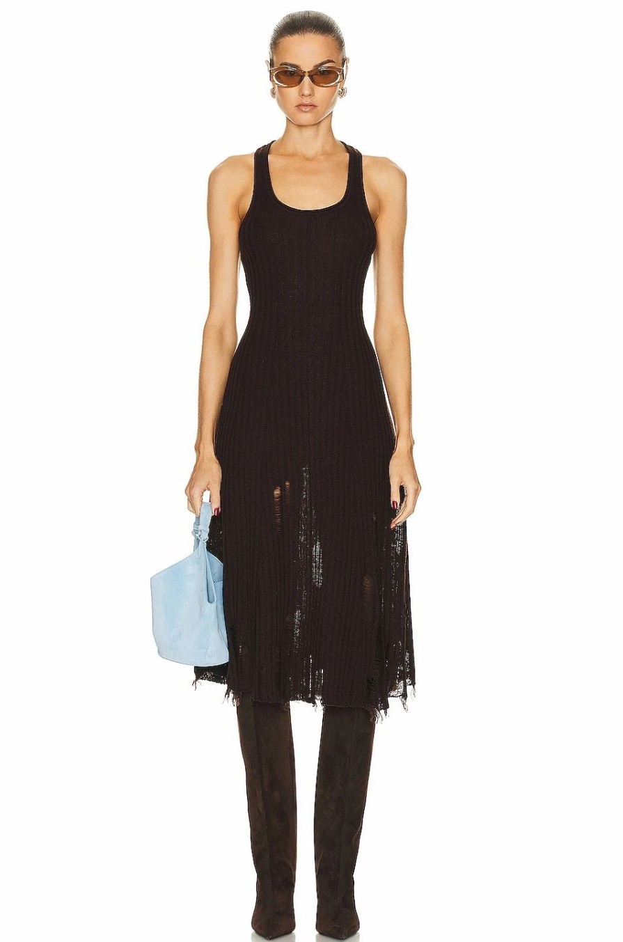 Wholesale * Acne Studios Sleeveless Distressed Knit Dress