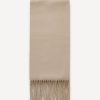 Hot * Fringes Scarf Grey Brown Melange