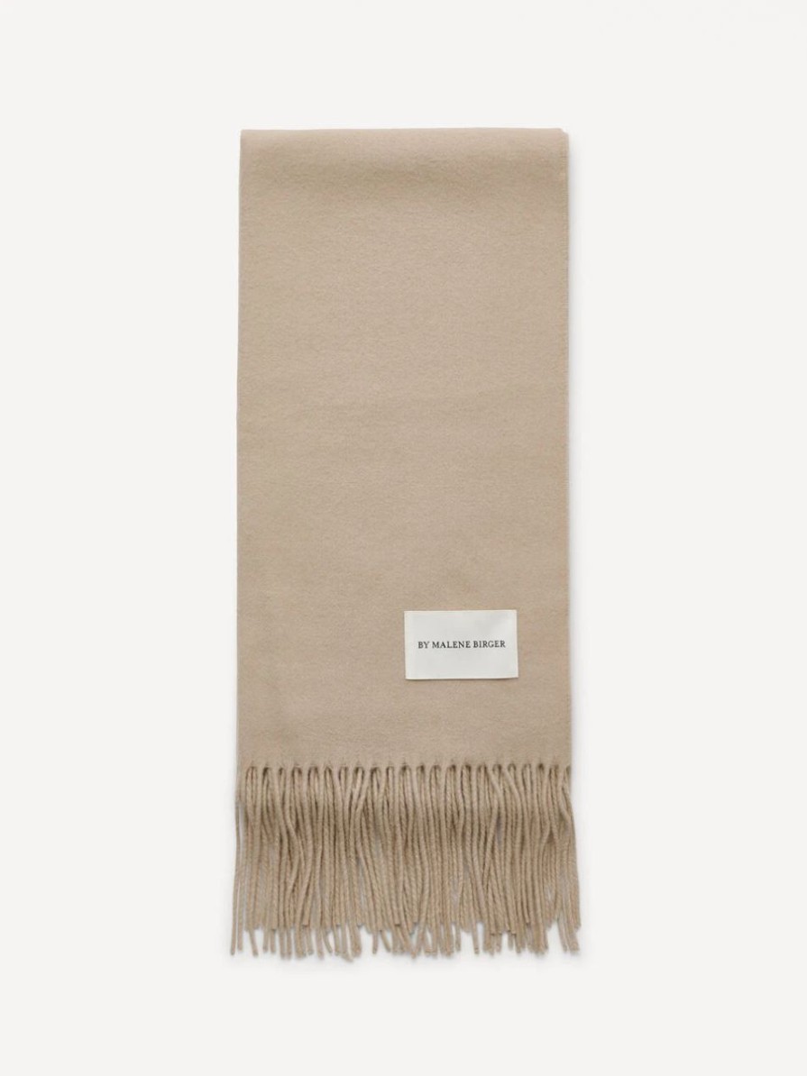 Hot * Fringes Scarf Grey Brown Melange