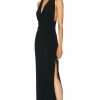 Clearance * Norma Kamali Halter Neeta Side Slit Gown