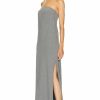 Best * Norma Kamali Strapless Tailored Terry Side Slit Gown