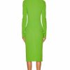 Clearance * Blumarine Long Sleeve Knitted Midi Dress