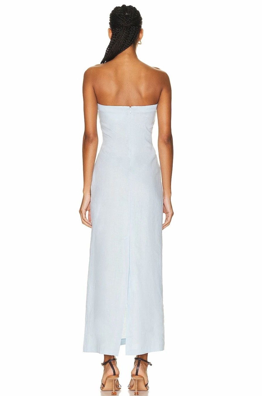 Online * Remain Linen Fitted Slit Dress