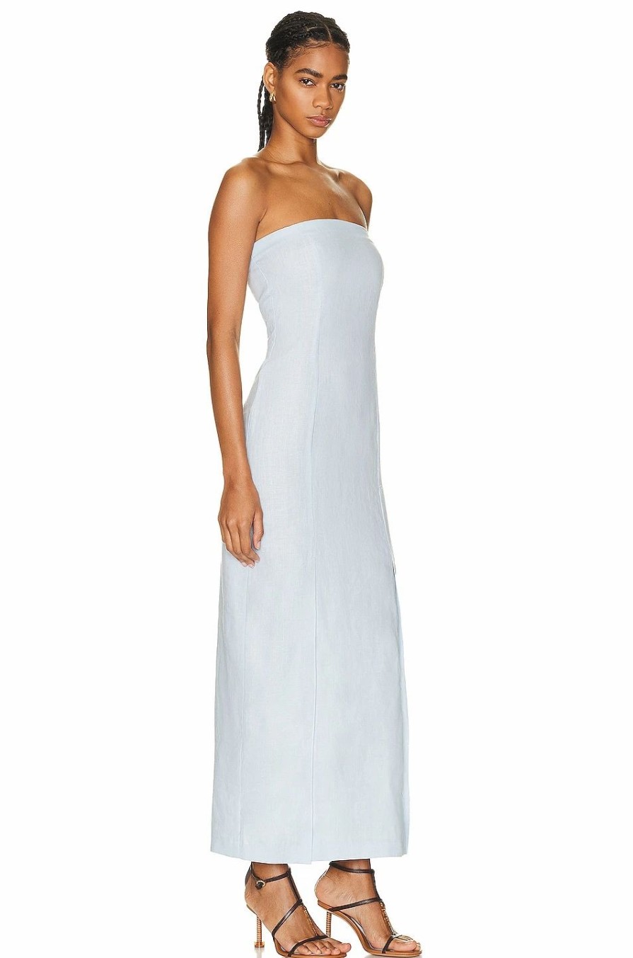 Online * Remain Linen Fitted Slit Dress