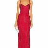 Clearance * Area Crystal Embellished Gown