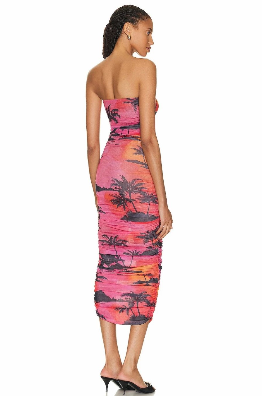 Online * The Andamane Linda Strapless Midi Dress