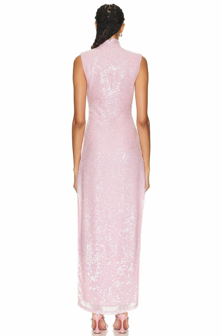 Online * Lapointe Sequin Viscose High Neck Sleeveless Dress