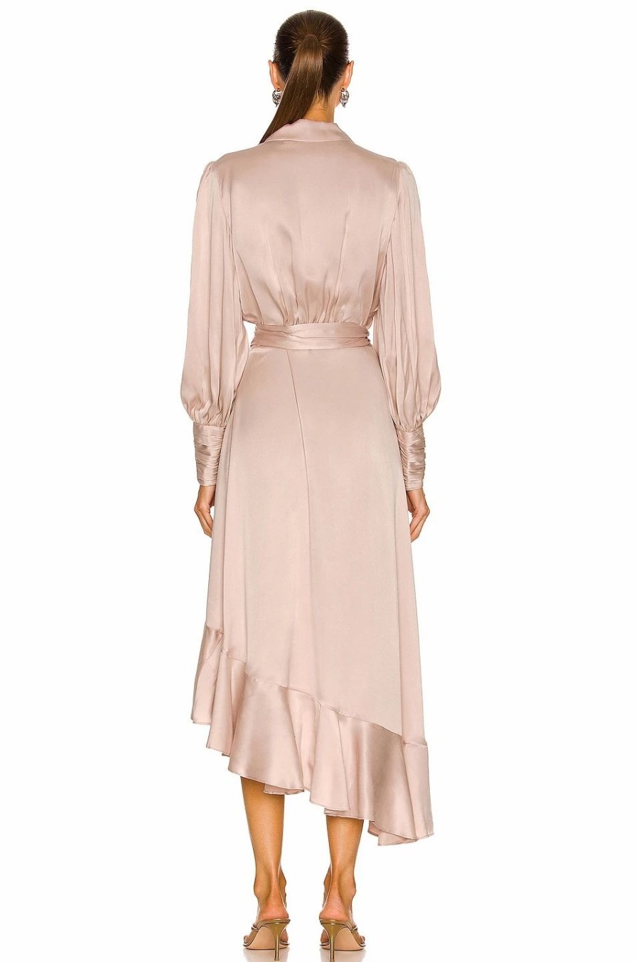 Hot * Zimmermann Silk Wrap Midi Dress