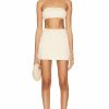 Online * David Koma Chunky Knit Bandeau & Mini Skirt Set