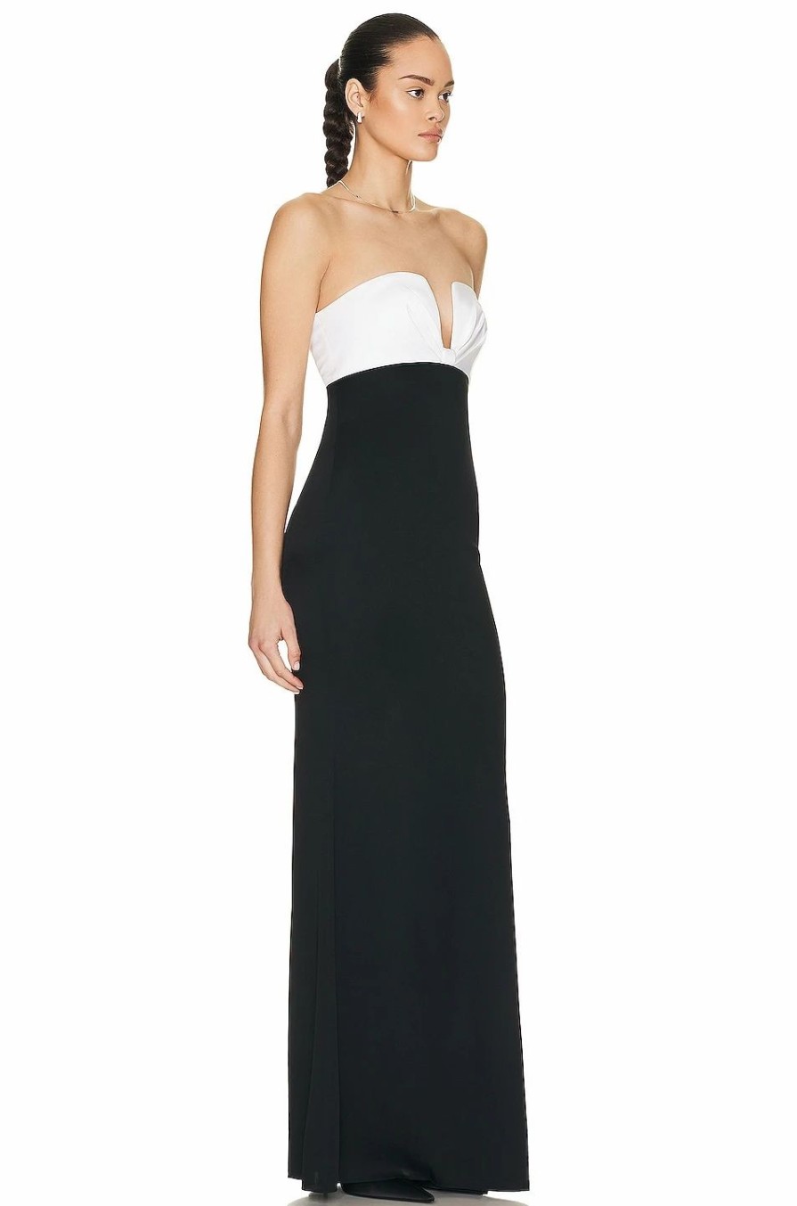 Best * Roland Mouret Strapless Silk Maxi Dress