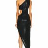 New * Norma Kamali One Shoulder Sunburst Gown