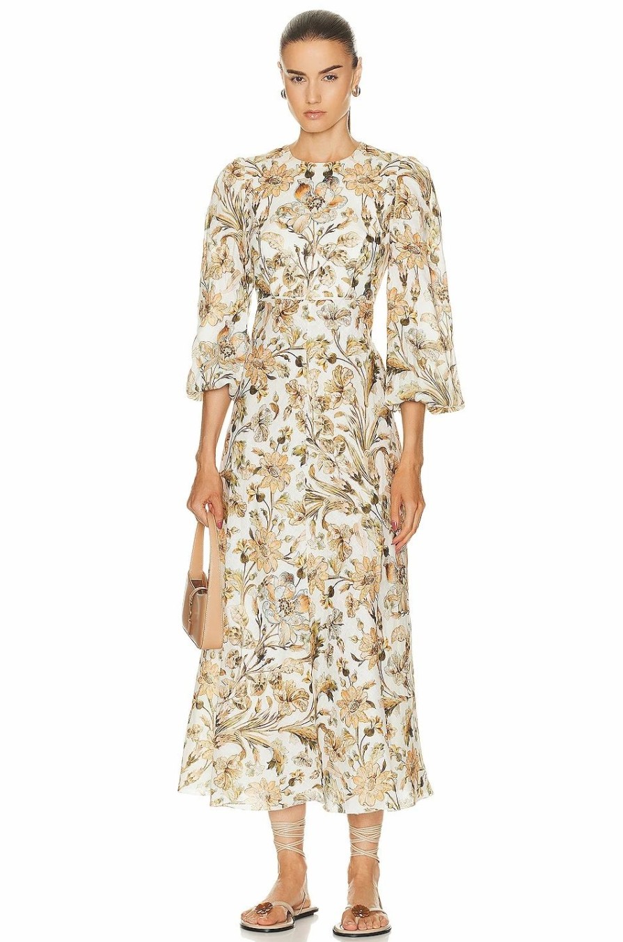 New * Zimmermann Chintz High Neck Dress