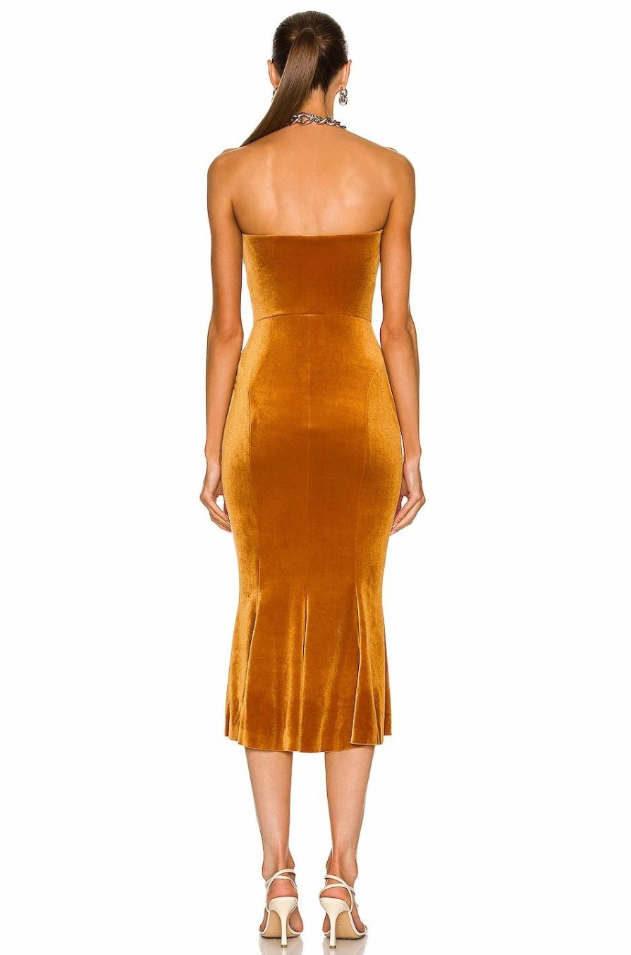 New * Norma Kamali Strapless Fishtail Dress To Midcalf