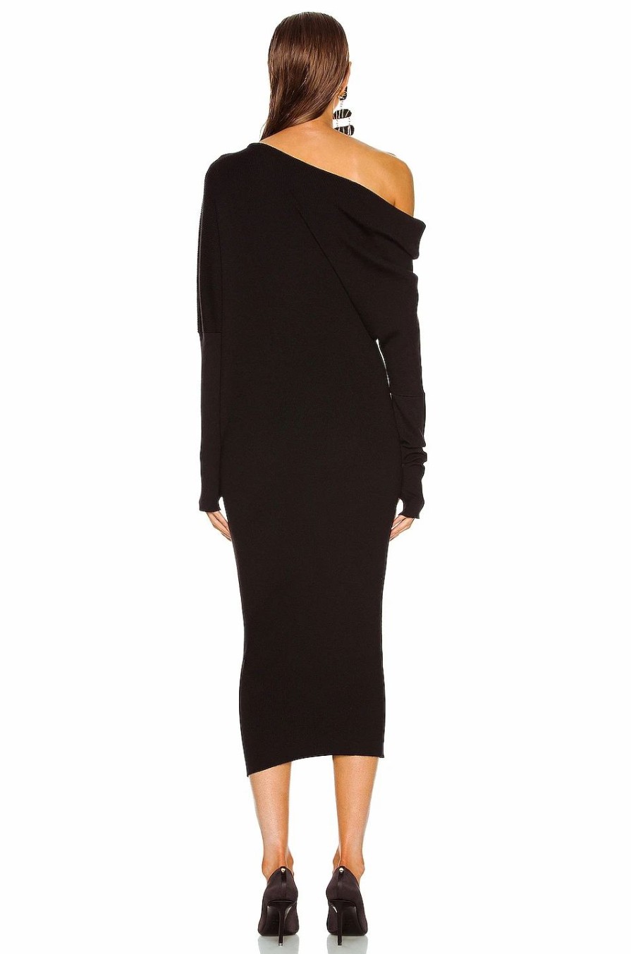 Best * Tom Ford Cashmere Ribbed Off The Shoulder Midi Dress